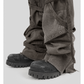 Pantalons Cargo Patchwork Stylés avec Bretelles