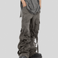 Pantalons Cargo Patchwork Stylés avec Bretelles