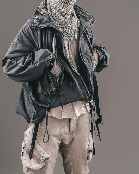 Veste à Poches Nostalgique en Couches