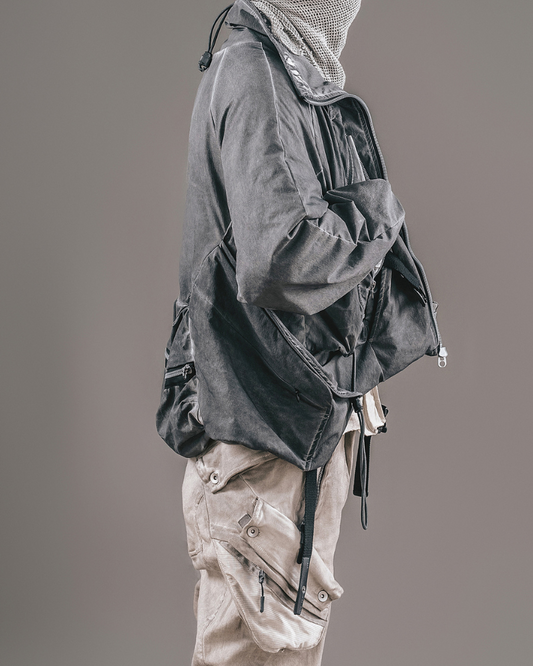 Veste à Poches Nostalgique en Couches