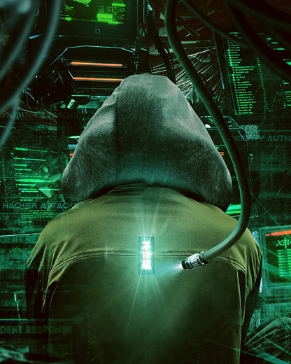 Hoodie Patchwork Fantôme Futuriste