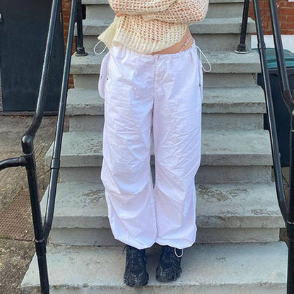 Pantalons parachute blancs