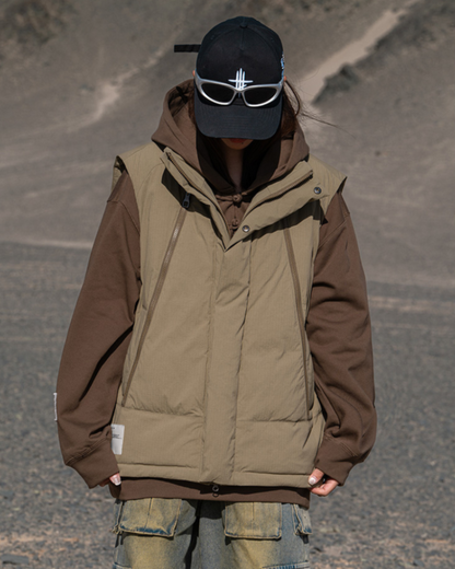 Gilet Zippé en Coton Confortable