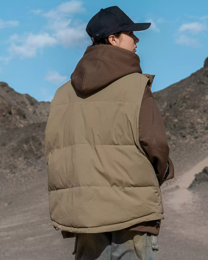 Gilet Zippé en Coton Confortable