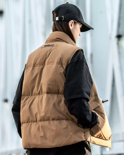 Gilet Puffer Unisexe Hiver Ajusté