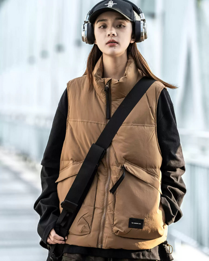 Gilet Puffer Unisexe Hiver Ajusté