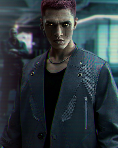 Costume Cyberpunk à Manches Courtes