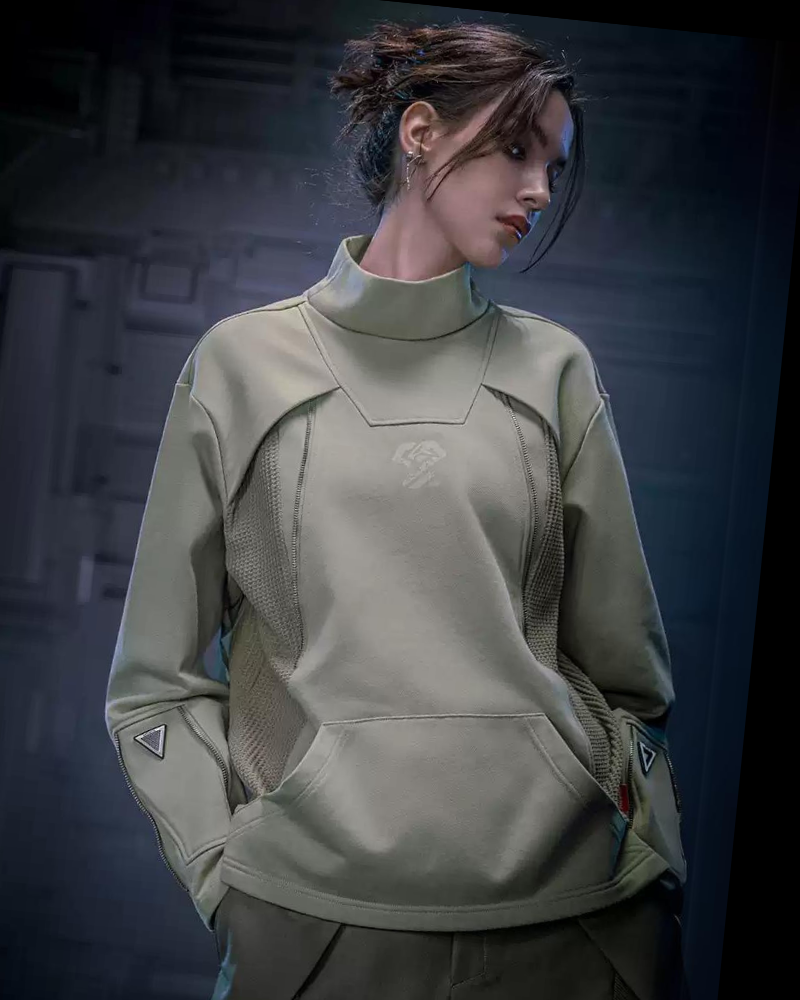 Sweat à Col Roulé Futuriste