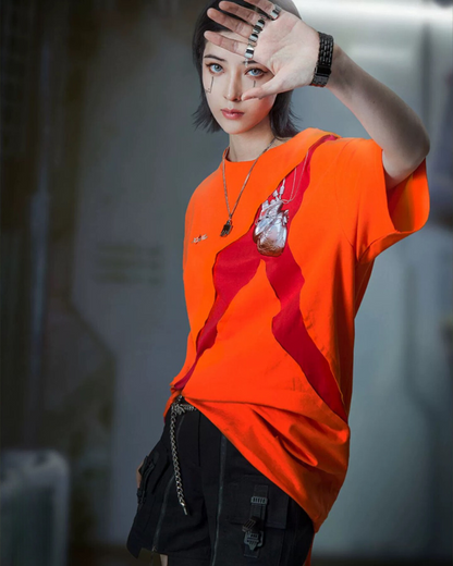 T-shirt Cœur Mécanique Futuriste