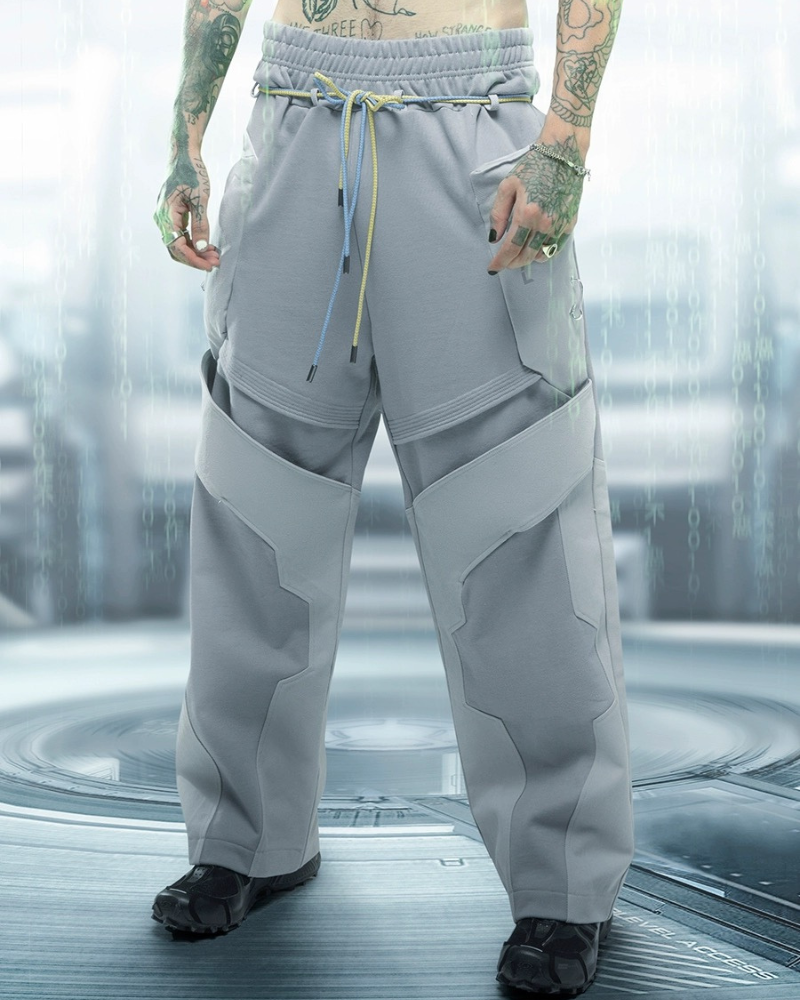 Pantalon Cyber Patchwork Futuriste