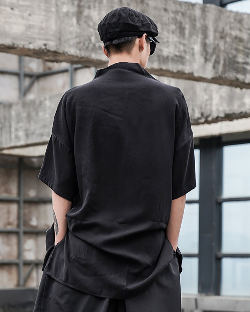 Chemise Relaxed Inspirée par la Technologie Élégante