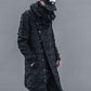 Manteau à Franges Rayé Élégant