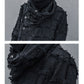 Manteau à Franges Rayé Élégant