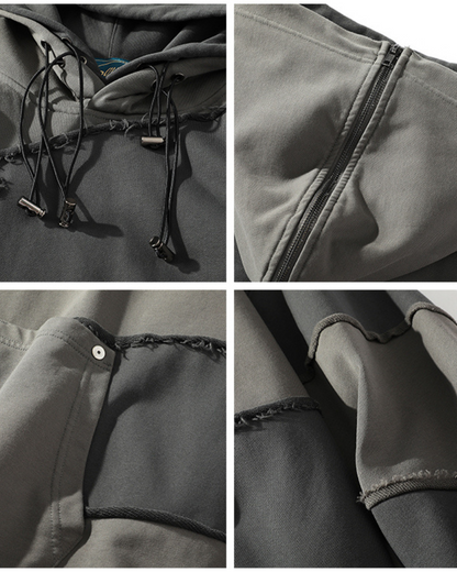 Hoodie Unisexe Patchwork Tendance