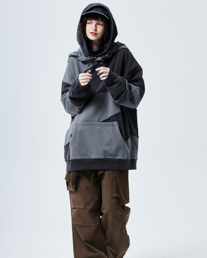 Hoodie Unisexe Patchwork Tendance