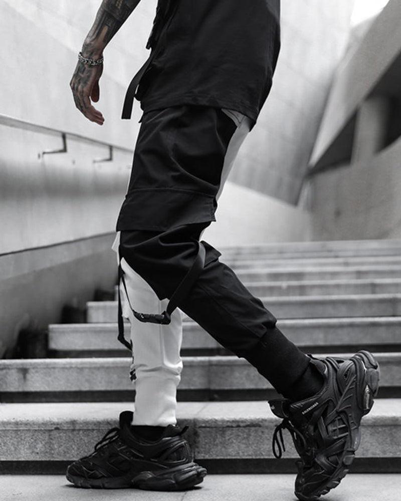 Pantalons Tech Monochromes Chic