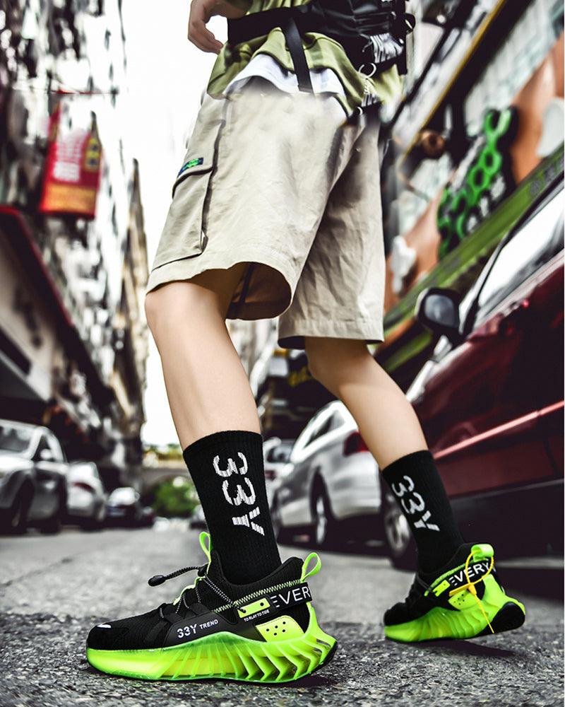 Baskets Brillantes Prêtes pour l'Avenir - chaussures respirantes - Baskets Brillantes Techwear Confortables et Modernes