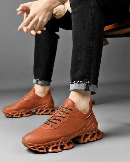 Baskets en Cuir Gelé Chic - baskets - Baskets Chic en Cuir Gelé pour Style Techwear