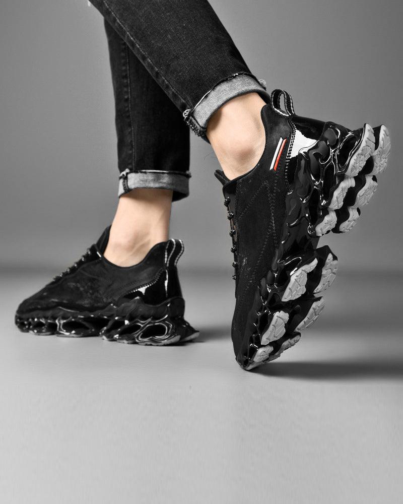 Baskets en Cuir Gelé Chic - baskets - Baskets Chic en Cuir Gelé pour Style Techwear