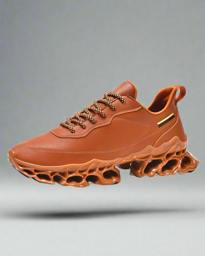 Baskets en Cuir Gelé Chic -  chaussures techwear - Baskets Chic en Cuir Gelé pour Style Techwear