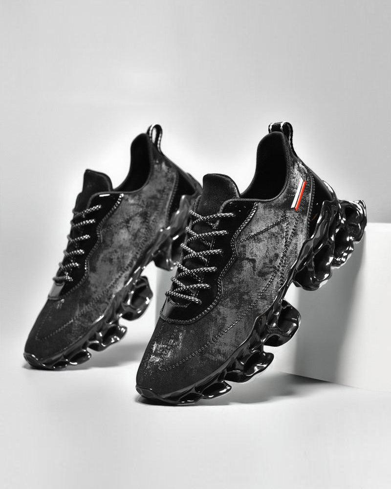 Baskets en Cuir Gelé Chic -  cuir gelé - Baskets Chic en Cuir Gelé pour Style Techwear