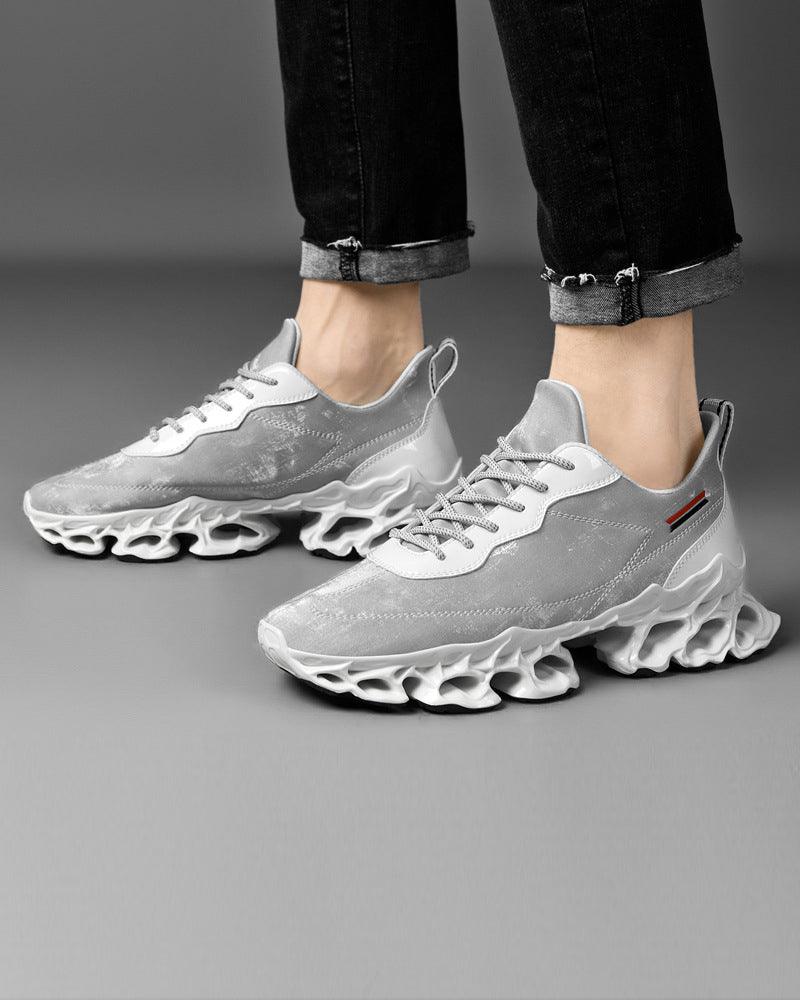 Baskets en Cuir Gelé Chic -  design confortable - Baskets Chic en Cuir Gelé pour Style Techwear