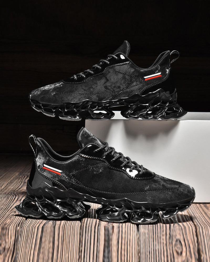 Baskets en Cuir Gelé Chic -  design confortable - Baskets Chic en Cuir Gelé pour Style Techwear