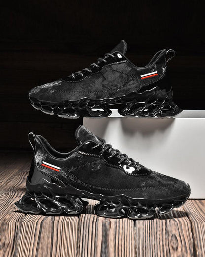 Baskets en Cuir Gelé Chic -  design confortable - Baskets Chic en Cuir Gelé pour Style Techwear