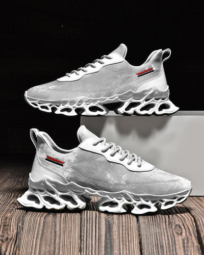 Baskets en Cuir Gelé Chic -  mode techwear - Baskets Chic en Cuir Gelé pour Style Techwear