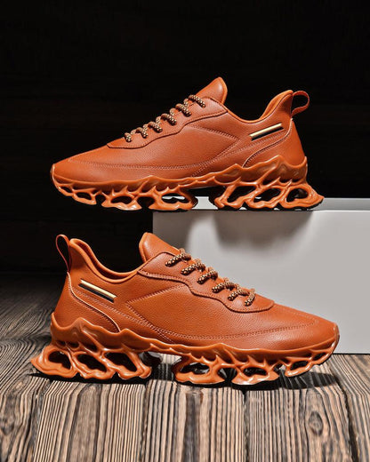 Baskets en Cuir Gelé Chic -  streetwear - Baskets Chic en Cuir Gelé pour Style Techwear