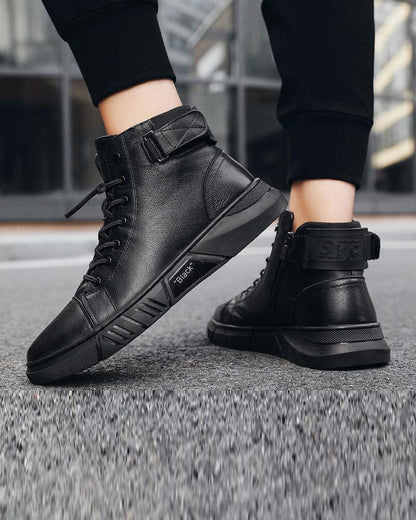 Baskets en Cuir Imperméables et Élégantes -  chaussures techwear - Baskets en Cuir Imperméables et Légères pour l'été