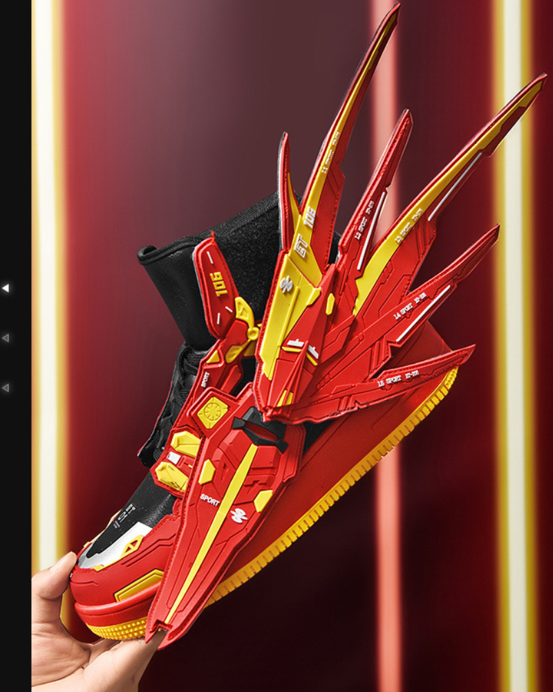 Baskets Élevées avec Ailes -  mecha - Baskets Élevées avec Ailes pour un Style Unique