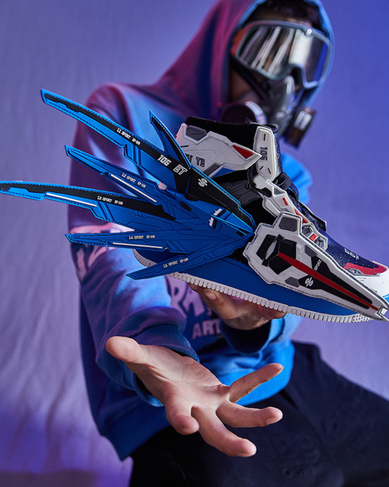 Baskets Élevées avec Ailes -  chaussures techwear - Baskets Élevées avec Ailes pour un Style Unique