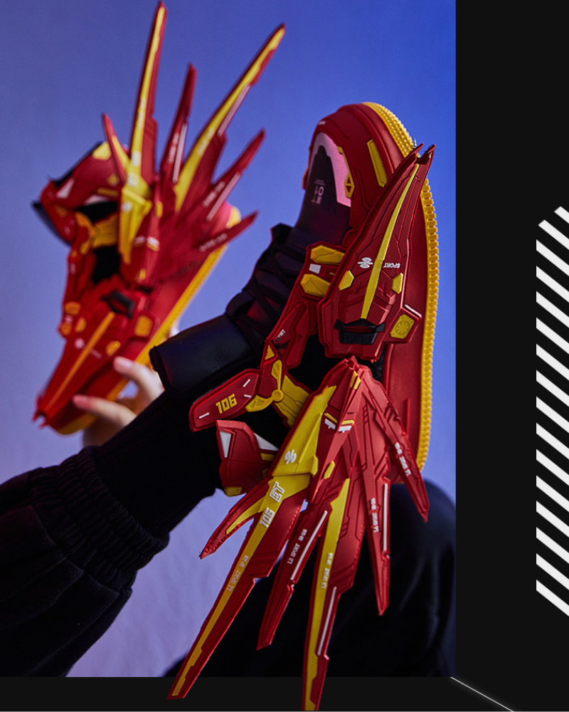 Baskets Élevées avec Ailes -  mecha - Baskets Élevées avec Ailes pour un Style Unique