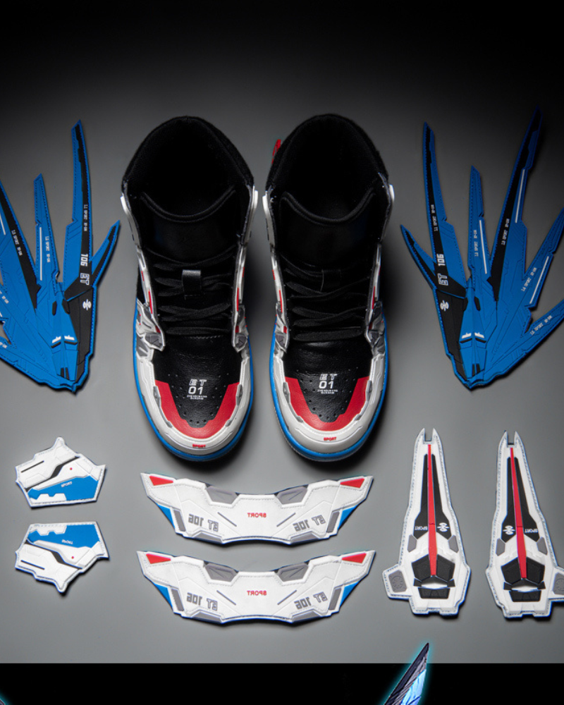 Baskets Élevées avec Ailes -  mecha - Baskets Élevées avec Ailes pour un Style Unique