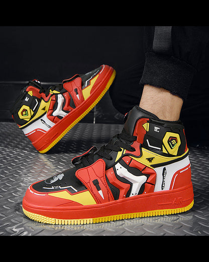 Baskets Mecha Tech Avancées -  baskette en cuir - Baskets avancées Mecha Tech au style cyberpunk