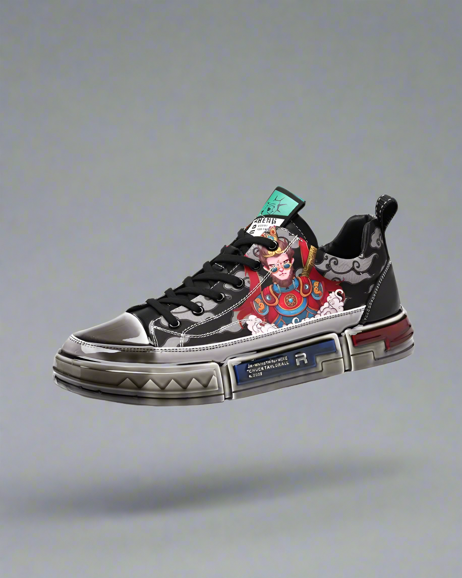 Baskets Techwear Chic en Cuir - baskets inspirées par Sun Wukong - Baskets Chic en Cuir pour un Style Techwear