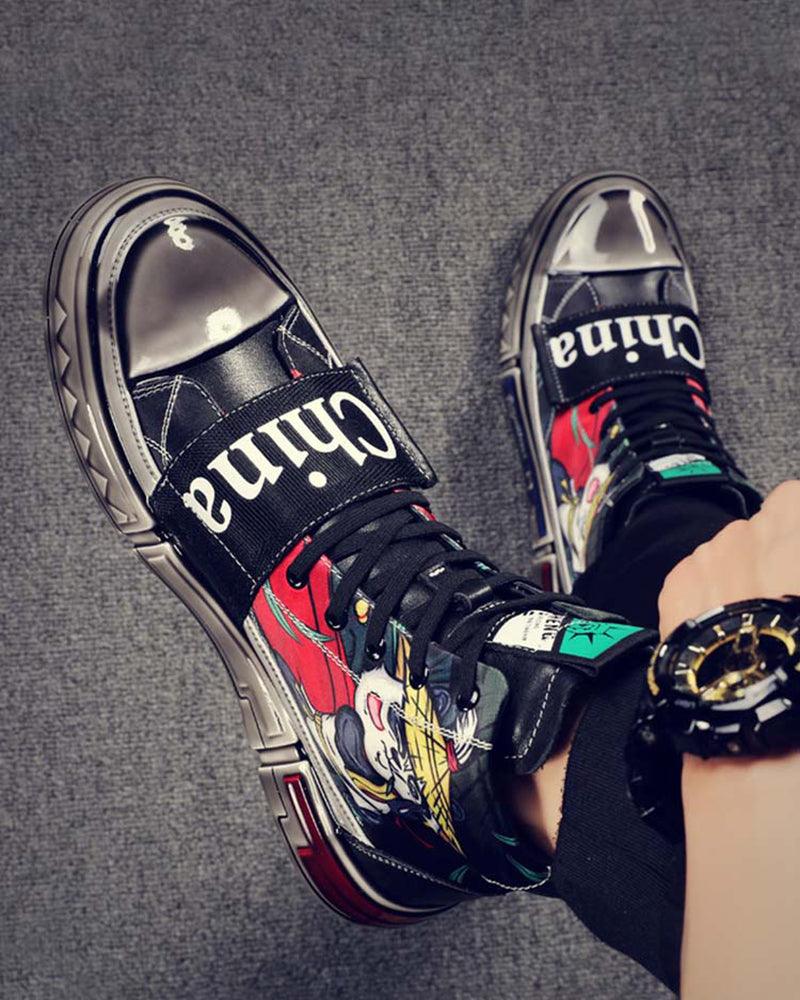 Baskets Techwear Chic en Cuir -  streetwear - Baskets Chic en Cuir pour un Style Techwear