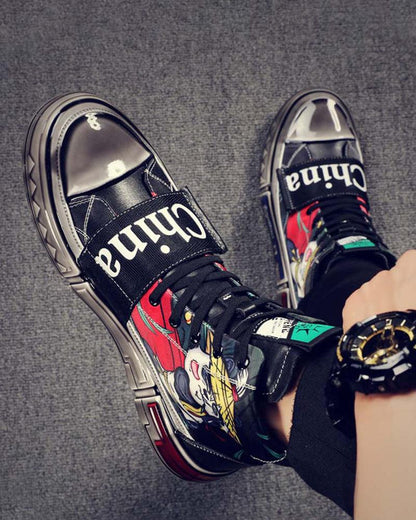 Baskets Techwear Chic en Cuir -  streetwear - Baskets Chic en Cuir pour un Style Techwear