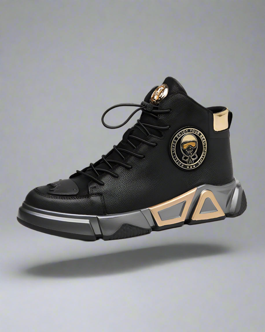 Baskets Techwear en Cuir Élevées - baskets - Baskets Techwear en Cuir pour Tous les Terrains