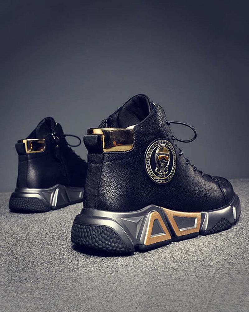 Baskets Techwear en Cuir Élevées -  cuir - Baskets Techwear en Cuir pour Tous les Terrains