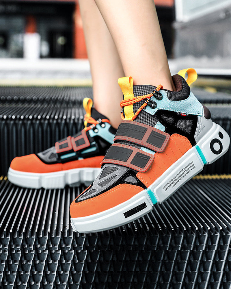 Baskets Unisexes Duo-Tone Vibrantes -  techwear - Baskets Unisexes Duo-Tone pour un Style Moderne