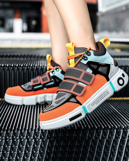 Baskets Unisexes Duo-Tone Vibrantes -  techwear - Baskets Unisexes Duo-Tone pour un Style Moderne