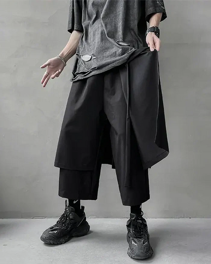 Pantalons Hakama Japonais Noirs Élégants