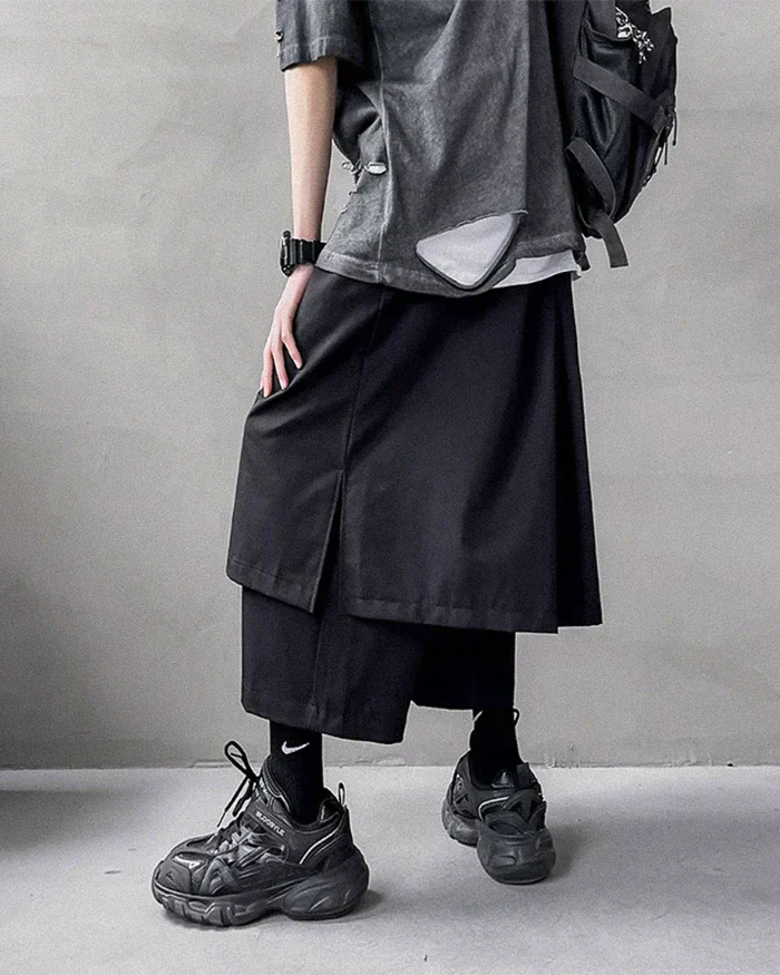 Pantalons Hakama Japonais Noirs Élégants