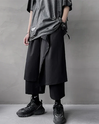 Pantalons Hakama Japonais Noirs Élégants