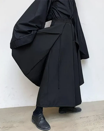 Pantalons Noirs Élégants Japonais