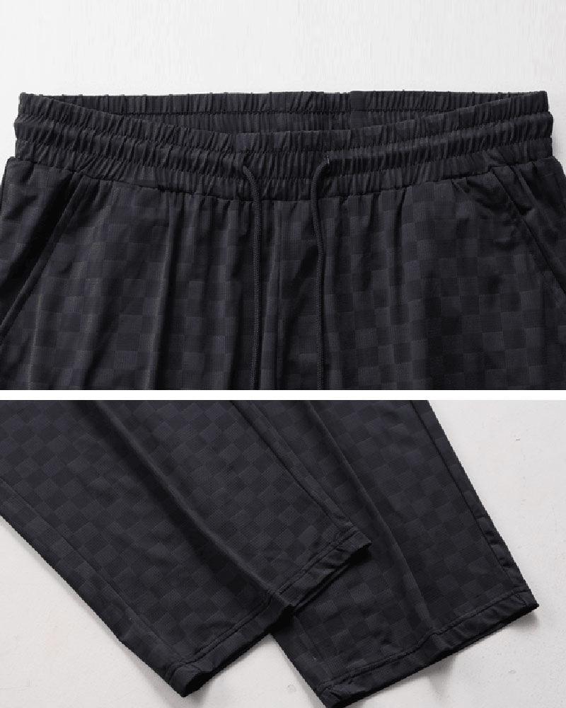 Pantalons de détente à motif damier Groovy