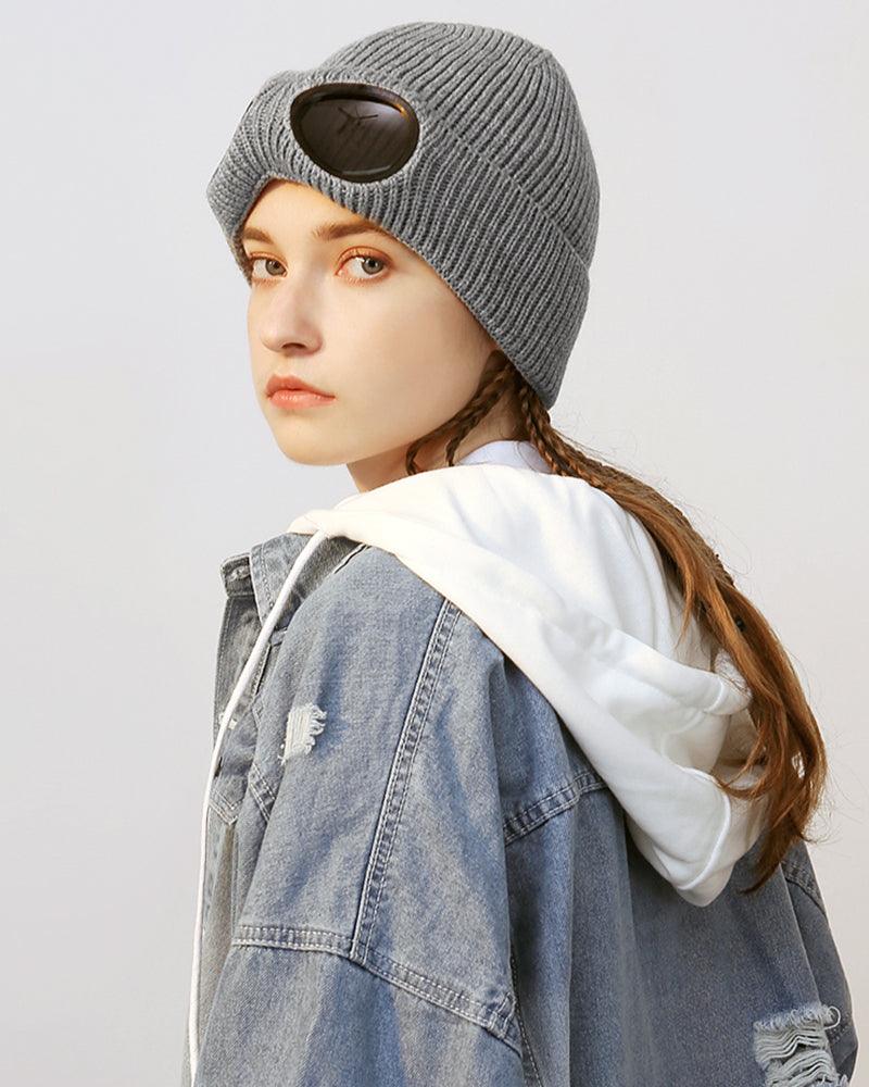 Bonnet Aviateur Douillet avec Lunettes -  accessoires de mode - Bonnet Aviateur Douillet avec Lunettes pour tous