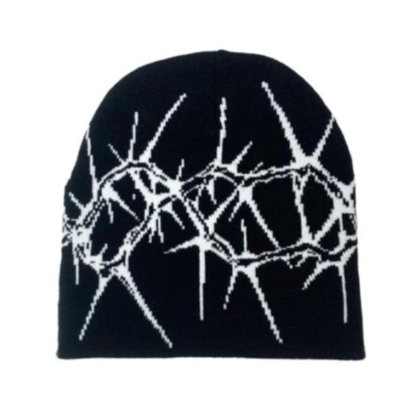 Bonnet Barbelé -  accessoire - Bonnet Barbelé au Style Y2K pour le Streetwear